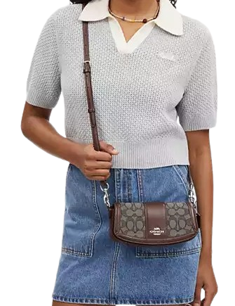 Coach Andrea Small Shoulder Bag In Signature Jacquard