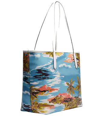 Coach City Tote With Hawaiian Print