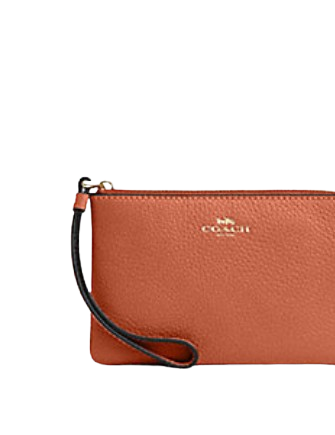 Coach Corner Zip Wristlet