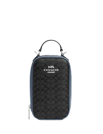 Coach Eva Phone Crossbody In Colorblock Signature Canvas