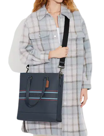 Coach Graham Structured Tote With Coach Stripe