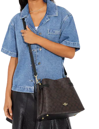 Coach Hanna Shoulder Bag In Signature Canvas