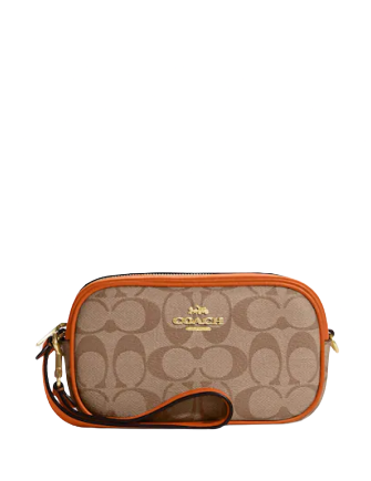 Coach Jamie Wristlet In Signature Canvas