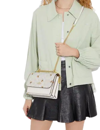 Coach Klare Crossbody In Signature Canvas With Bee Print