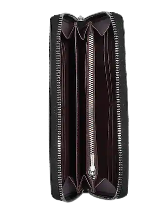 Coach Long Zip Around Wallet In Signature Canvas