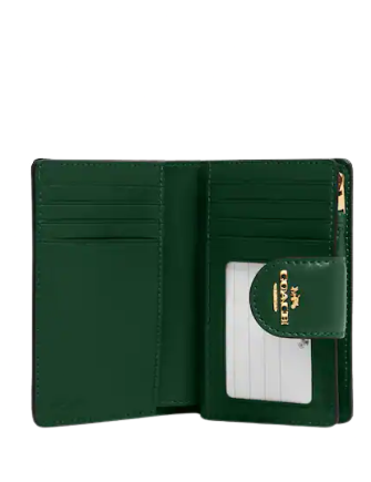 Coach Medium Corner Zip Wallet In Signature Canvas