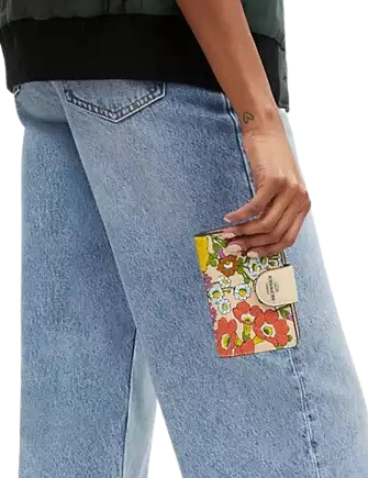 Coach Medium Corner Zip Wallet With Floral Print