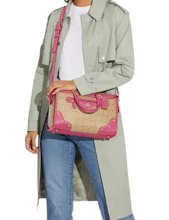 Coach Millie Satchel In Colorblock Signature Canvas