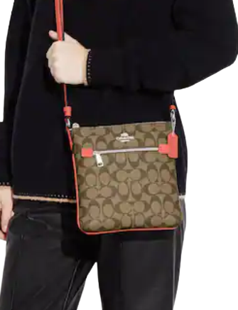 Coach Mini Rowan File Bag In Signature Canvas
