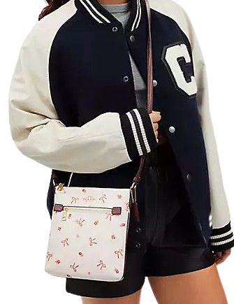 Coach Mini Rowan File Bag With Bow Print