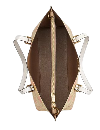 Coach Mollie Tote 25 In Signature Canvas With Heart Print