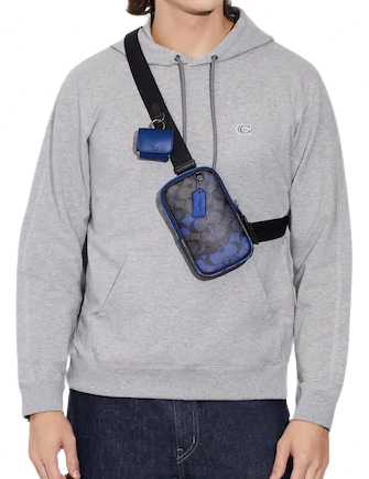 Coach Multifunction Phone Pack In Signature Canvas With Camo Print