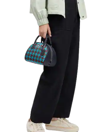 Coach Sydney Satchel With Houndstooth Print