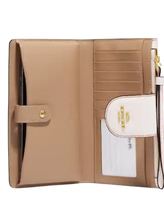 Coach Tech Wallet In Signature Canvas With Bee Print