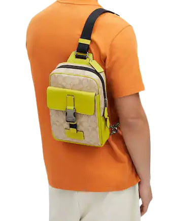 Coach Track Pack In Signature Canvas