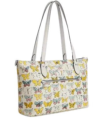 Coach Gallery Tote Bag With Butterfly Print