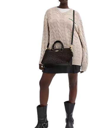 Coach Georgia Satchel Bag In Signature Canvas