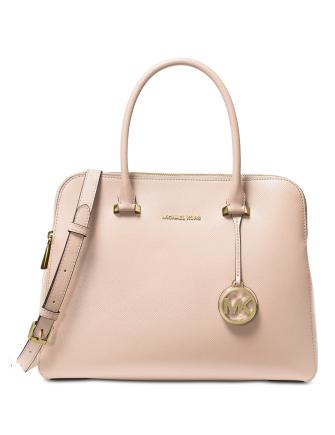 Michael Michael Kors Houston Double Zip Crossgrain Leather Satchel