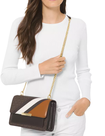 Michael Michael Kors Jade Large Signature Gusset Shoulder Bag