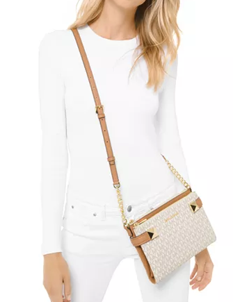 Michael Michael Kors Karla Leather East West Crossbody