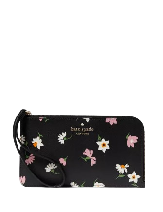 Kate Spade New York Lucy Floral Waltz Medium L-zip Wristlet