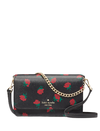 Kate Spade New York Madison Rose Toss Printed Small Flap Crossbody