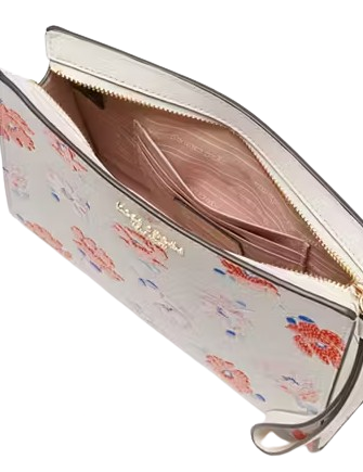 Kate Spade New York Morgan Dotty Floral Embossed Gusseted Wristlet