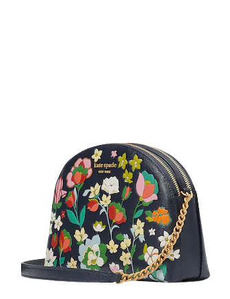 Kate Spade New York Morgan Flower Bed Embossed Double-zip Dome Crossbody