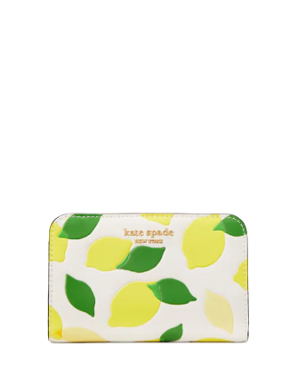 Kate Spade New York Morgan Lemon Toss Embossed Compact Wallet