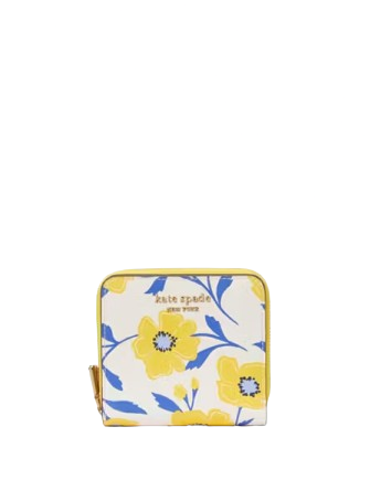 Kate Spade New York Morgan Sunshine Floral Printed Small Compact Wallet