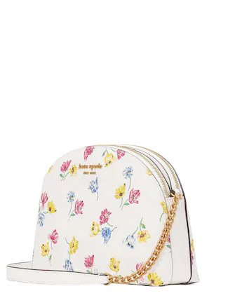 Kate Spade New York Morgan Tulip Toss Double zip Dome Crossbody