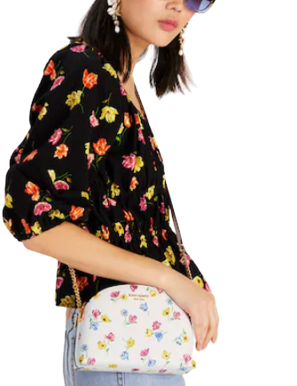 Kate Spade New York Morgan Tulip Toss Double zip Dome Crossbody