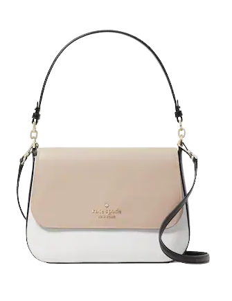 Kate Spade New York Staci Colorblock Saffiano Leather Flap Shoulder Bag