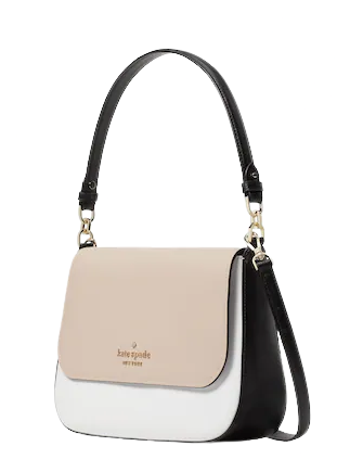 Kate Spade New York Staci Colorblock Saffiano Leather Flap Shoulder Bag