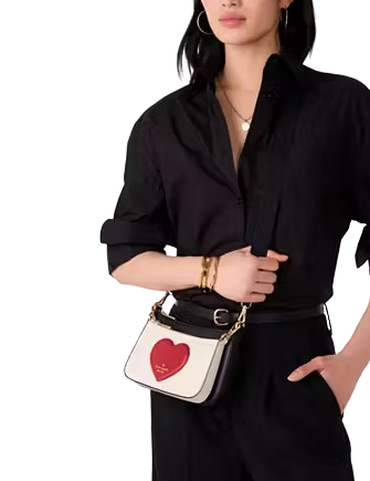 Kate Spade New York Duet Puffy Heart Crossbody