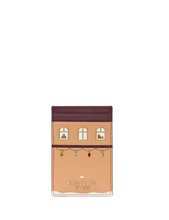 Kate Spade New York Oh What Fun Gingerbread House Small Slim Cardholder