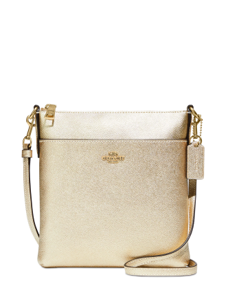 Coach Kitt Metallic Leather Crossbody