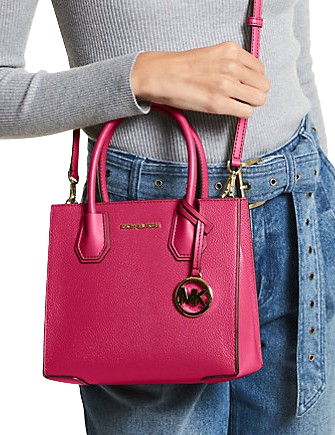Michael Michael Kors Mercer Medium Pebbled Leather Crossbody Bag