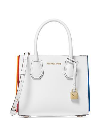 Michael Michael Kors Mercer Rainbow Trim Leather Crossbody Tote
