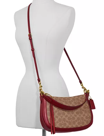 Coach Signature Metallic Colorblock Sutton Crossbody