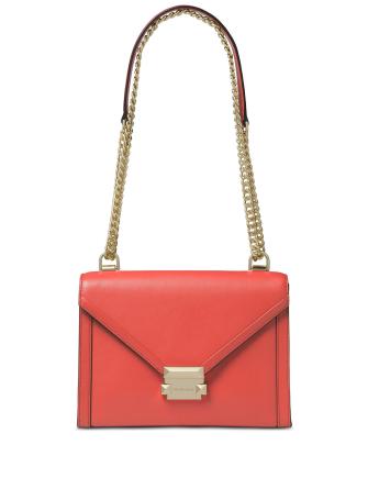 Michael Michael Kors Whitney Polished Leather Shoulder Bag