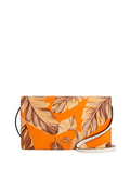 Coach Anna Foldover Crossbody Clutch With Banana Leaves Print