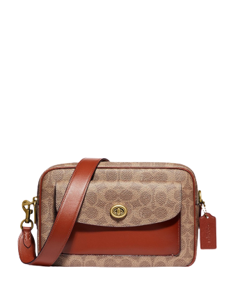 Coach Coated Canvas Signature Cassie Camera Bag