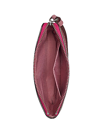 Coach Corner Zip Wristlet In Signature Canvas With Unicorn Motif