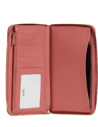 Coach Dempsey Large Phone Wallet In Signature Jacquard With Stripe And Coach Patch