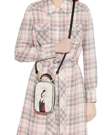 Coach Disney X Coach Eva Phone Crossbody With Cruella Motif