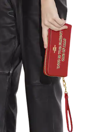 Coach Disney X Coach Long Zip Around Wallet With Signature Canvas Interior And Who Is The Fairest One Of All Motif
