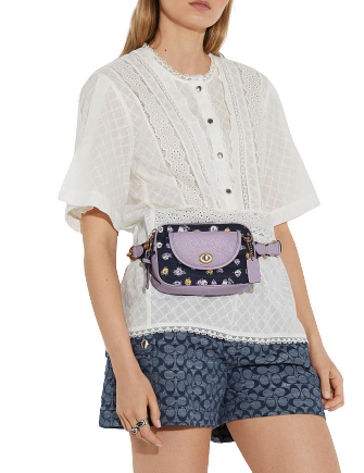 Coach Floral Print Nylon Belt Bag