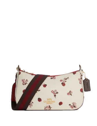 Coach Jes Baguette With Ladybug Floral Print