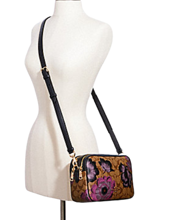 Coach Jes Crossbody in Signature Canvas With Kaffe Fassett Print